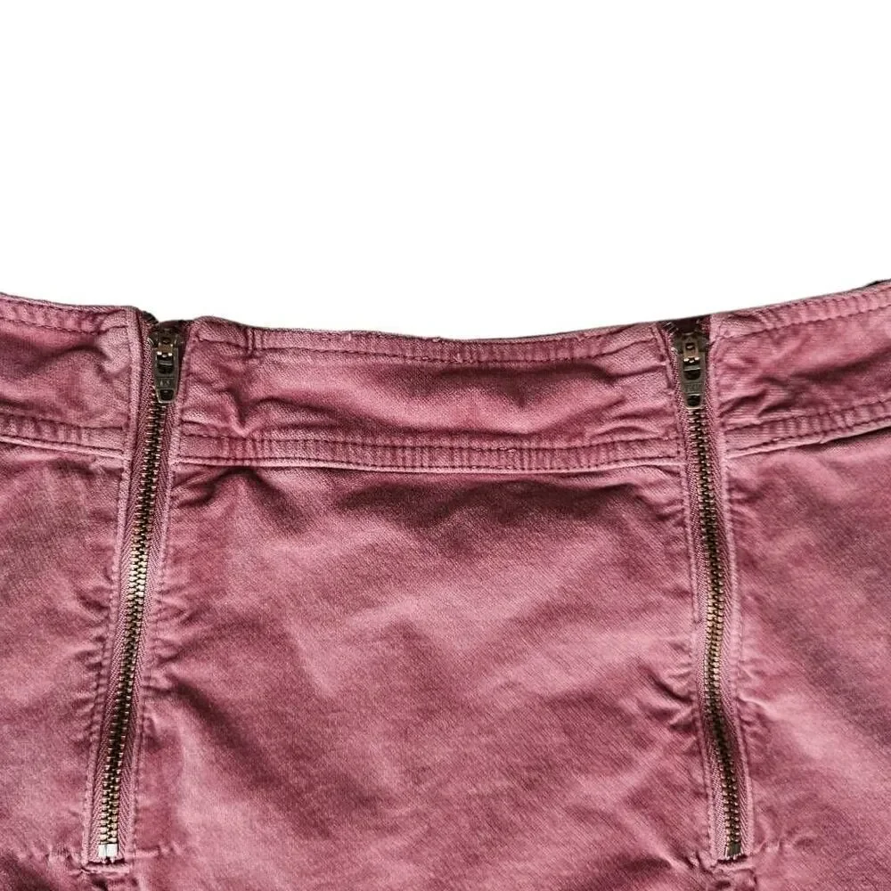 madewell double zipper mini skirt